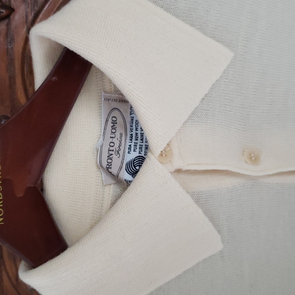 Shirt, ivory,  size Medium. Pure wool, made in Italy. Sold orginally 150.